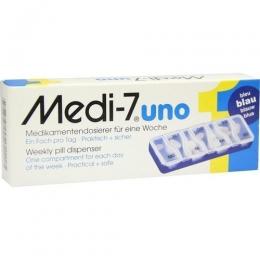 MEDI 7 uno Medikamentendosierer für 7 Tage blau 1 St.