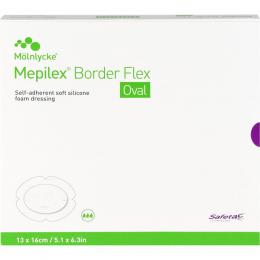 MEPILEX Border Flex Schaumverb.haft.13x16 cm oval 5 St.