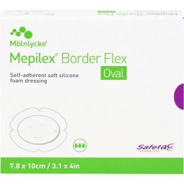 MEPILEX Border Flex Schaumverb.haft.7,8x10 cm oval 5 St.
