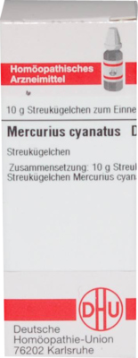 MERCURIUS CYANATUS D 12 Globuli 10 g