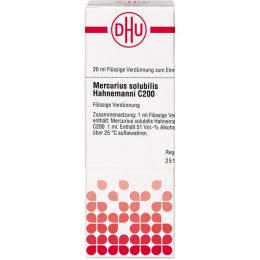 MERCURIUS SOLUBILIS Hahnemanni C 200 Dilution 20 ml