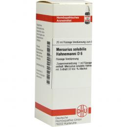 Ein aktuelles Angebot für MERCURIUS SOLUBILIS Hahnemanni D 6 Dilution 20 ml Dilution Naturheilkunde & Homöopathie - jetzt kaufen, Marke DHU-Arzneimittel GmbH & Co. KG.