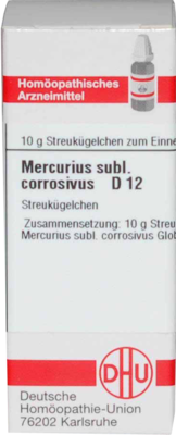 MERCURIUS SUBLIMATUS corrosivus D 12 Globuli 10 g