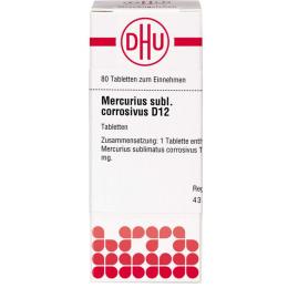 MERCURIUS SUBLIMATUS corrosivus D 12 Tabletten 80 St.