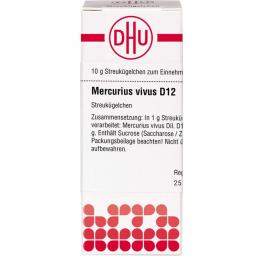 MERCURIUS VIVUS D 12 Globuli 10 g