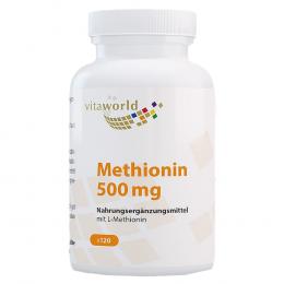 Ein aktuelles Angebot für METHIONIN 500 mg Kapseln 120 St Kapseln Nahrungsergänzungsmittel - jetzt kaufen, Marke Vita World GmbH.