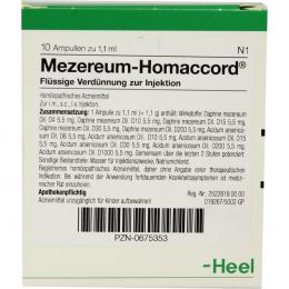 Ein aktuelles Angebot für MEZEREUM HOMACCORD Ampullen 10 St Ampullen Naturheilkunde & Homöopathie - jetzt kaufen, Marke Biologische Heilmittel Heel GmbH.