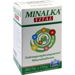 Ein aktuelles Angebot für Minalka Vital Tabletten 360 St Tabletten Mineralstoffe - jetzt kaufen, Marke Biomin Pharma GmbH.