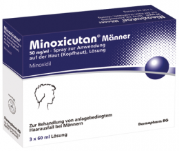 MINOXICUTAN Mnner 50 mg/ml Spray 3X60 ml