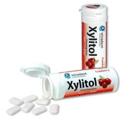 Miradent Xylitol Chewing Gum Cranberry 30 St Kaugummi