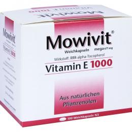 Ein aktuelles Angebot für Mowivit Vitamin E 1000 100 St Kapseln Vitaminpräparate - jetzt kaufen, Marke Rodisma-Med Pharma GmbH.