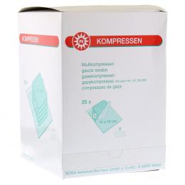 Ein aktuelles Angebot für MULLKOMPRESSEN 10x10 cm steril 8fach 25 X 5 St Kompressen Verbandsmaterial - jetzt kaufen, Marke NOBAMED Paul Danz AG.