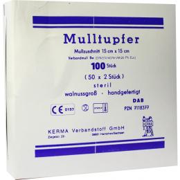 MULLTUPFER BW HANDGEFERTIGT WALLNUSSGROSS STERIL 50 X 2 St Tupfer