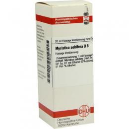 MYRISTICA SEBIFERA D 6 Dilution 20 ml