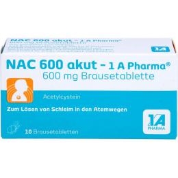 NAC 600 akut-1A Pharma Brausetabletten 10 St.