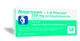 NAPROXEN-1A Pharma 250 mg b.Regelschmerzen Tabl. 20 St
