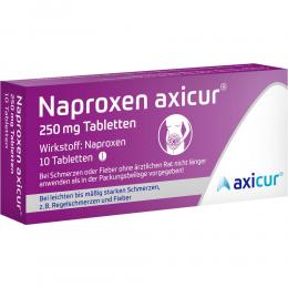 NAPROXEN axicur 250 mg Tabletten 10 St Tabletten