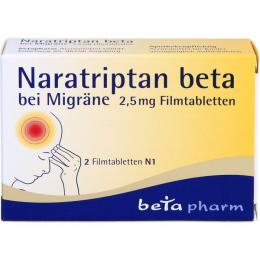 NARATRIPTAN beta bei Migräne 2,5 mg Filmtabletten 2 St.