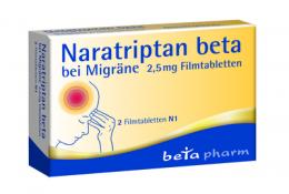 NARATRIPTAN beta bei Migrne 2,5 mg Filmtabletten 2 St