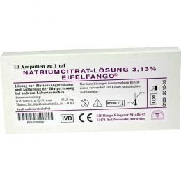 Ein aktuelles Angebot für NATRIUM CITRICUM 3.13% 10 X 1 ml Ampullen Blutverdünnung - jetzt kaufen, Marke EIFELFANGO GmbH & Co. KG.