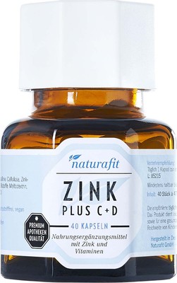 NATURAFIT Zink Plus C+D Kapseln 19 g