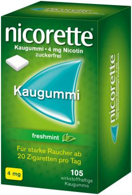 nicorette® 4mg freshmint Kaugummi 105 St Kaugummi