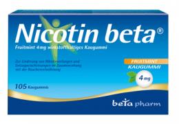 NICOTIN beta Fruitmint 4 mg wirkstoffhalt.Kaugummi 105 St