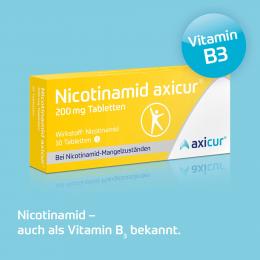NICOTINAMID axicur 200 mg Tabletten 10 St Tabletten