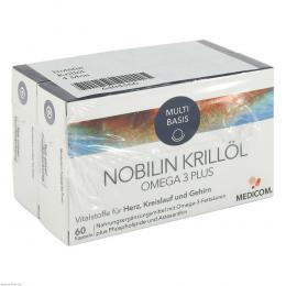 Ein aktuelles Angebot für NOBILIN Krillöl Omega-3 Plus Kapseln 2 X 60 St Kapseln Herzstärkung - jetzt kaufen, Marke Medicom Pharma GmbH.