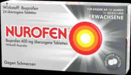 NUROFEN Ibuprofen 400 mg berzogene Tabletten 24 St
