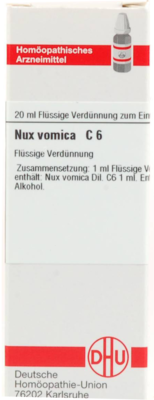 NUX VOMICA C 6 Dilution 20 ml