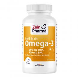 Ein aktuelles Angebot für OMEGA-3 Gold Gehirn DHA 500mg/EPA 100mg Softgelkap 120 St Weichkapseln Nahrungsergänzungsmittel - jetzt kaufen, Marke ZeinPharma Germany GmbH.