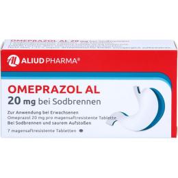 OMEPRAZOL AL 20 mg b.Sodbr.magensaftres.Tabletten 7 St.