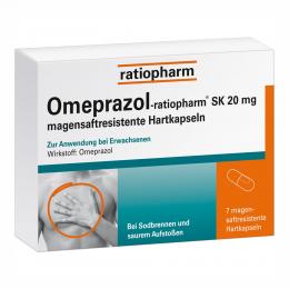 Omeprazol-ratiopharm SK 20mg magensaftres.Hartkap. 7 St Kapseln magensaftresistent
