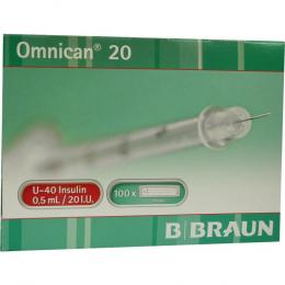 OMNICAN Insulinspr.0,5 ml U40 m.Kan.0,30x8 mm ein. 100 X 1 St Spritzen
