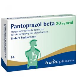 PANTOPRAZOL beta 20 mg acid magensaftres.Tabletten 14 St