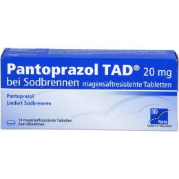 PANTOPRAZOL TAD 20 mg b.Sodbrenn. magensaftr.Tabl. 14 St.