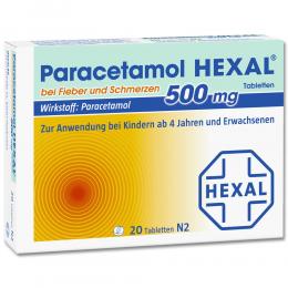 Paracetamol 500mg Hexal bei Fieber und Schmerzen 20 St Tabletten