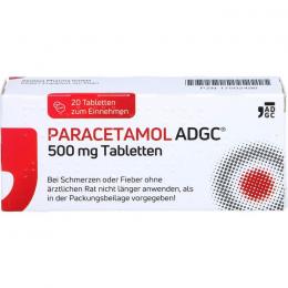 PARACETAMOL ADGC 500 mg Tabletten 20 St.