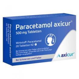 PARACETAMOL axicur 500 mg Tabletten 20 St