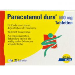 PARACETAMOL dura 500 mg Tabletten 20 St.