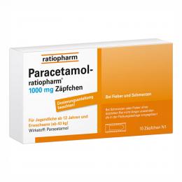 PARACETAMOL ratiopharm 1.000 mg Erwachsene Suppositorien 10 St Erwachsenen-Suppositorien