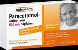 PARACETAMOL-ratiopharm 500 mg Zpfchen 10 St