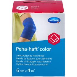 PEHA-HAFT Color Fixierbinde 6 cmx4 m blau 1 St.