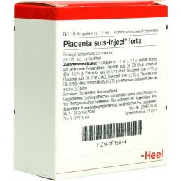 Ein aktuelles Angebot für PLACENTA SUIS Injeel forte Ampullen 10 St Ampullen Homöopathische Komplexmittel - jetzt kaufen, Marke Biologische Heilmittel Heel GmbH.