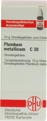 PLUMBUM METALLICUM C 30 Globuli 10 g