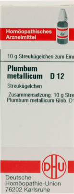 PLUMBUM METALLICUM D 12 Globuli 10 g