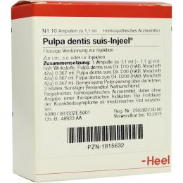Ein aktuelles Angebot für PULPA DENTIS SUIS Injeel Ampullen 10 St Ampullen Naturheilkunde & Homöopathie - jetzt kaufen, Marke Biologische Heilmittel Heel GmbH.