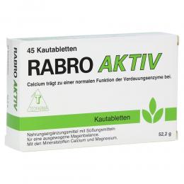 Ein aktuelles Angebot für RABRO Aktiv Kautabletten 45 St Kautabletten Nahrungsergänzungsmittel - jetzt kaufen, Marke Teofarma s.r.l..