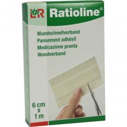 Ratioline sensitive Wundschnellverband 6cmx1m 1 St Pflaster